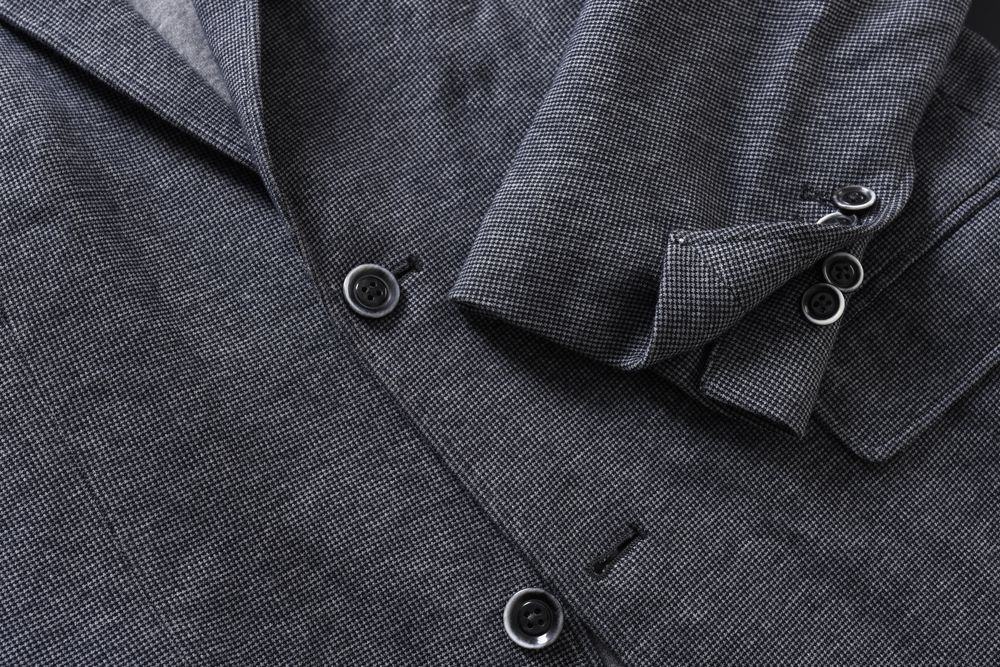 MASSIMO DUTTI melanżowy granatowy blezer męski z dżerseju marynarka 50