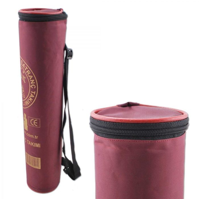 Шахматы турнирные в тубусе, шахи в тубі тяжелые фигуры гибкая доска