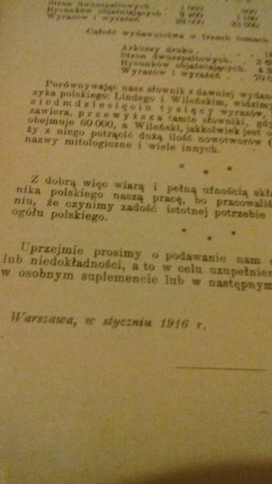 Książka słownik ilustrowany języka polskiego 1916 rok