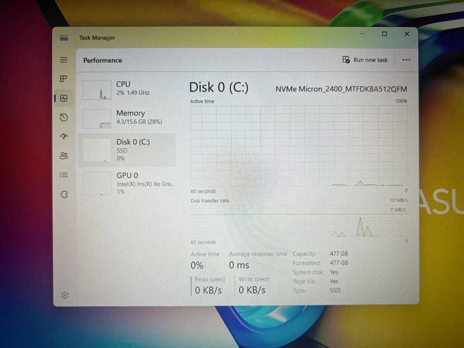 Asus Vivobook x1504v i5 1334U/16GB DDR4/Iris Xe w BDB Stanie Wymiana