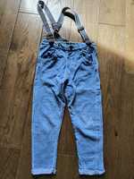 Spodnie dresowe jeansowe z szelkami 98 cm Smyk