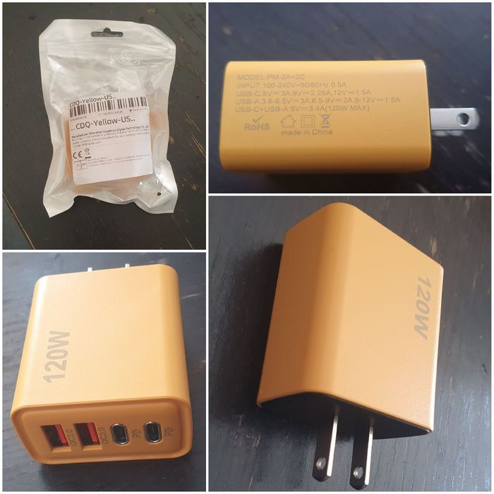 Carregador Telemóveis US, 120W, USB-A e USB-C