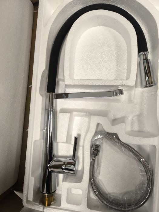 Bateria kuchenna czarna chrom wysoka