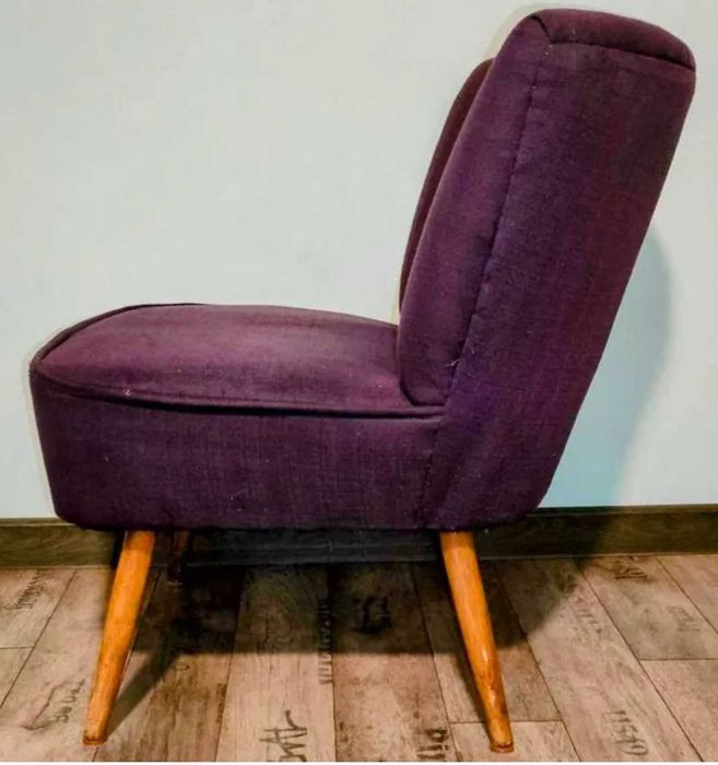 Dwa Fotele Klubowe/Koktajlowe Uszak Muszelka PRL