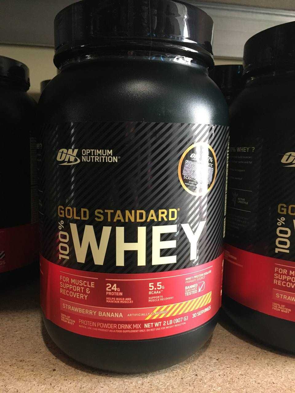 ТОП • ПРОТЕИН Optimum Nutrition 100% Whey Gold Standard 909 г • США