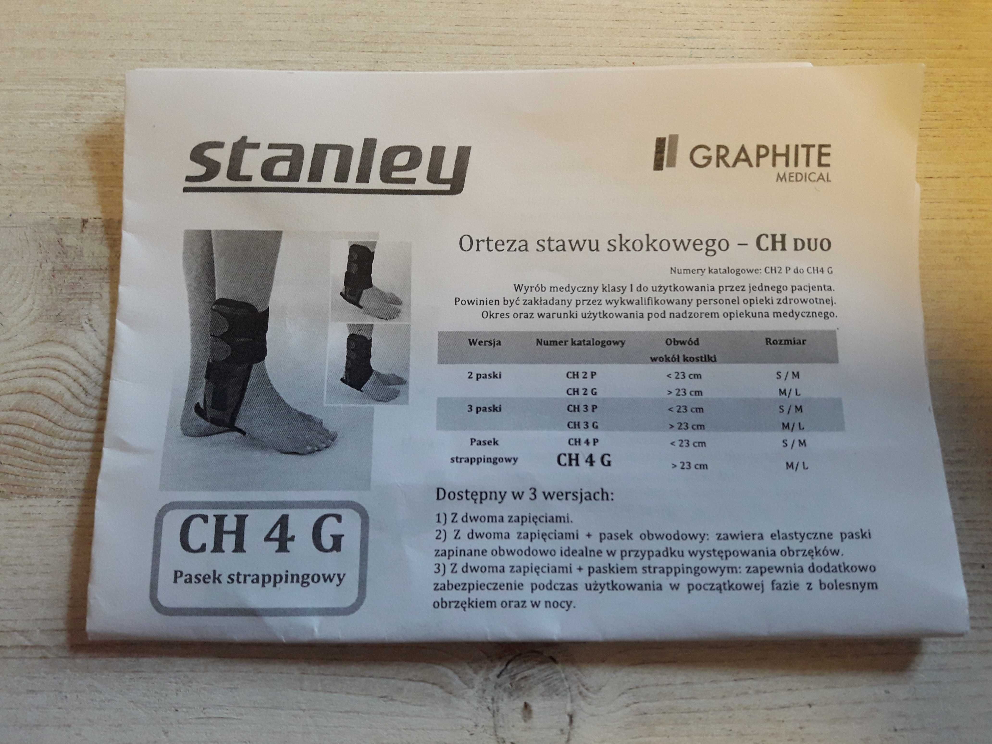 Orteza stawu skokowego Stanley CH 4 G M/L kostki