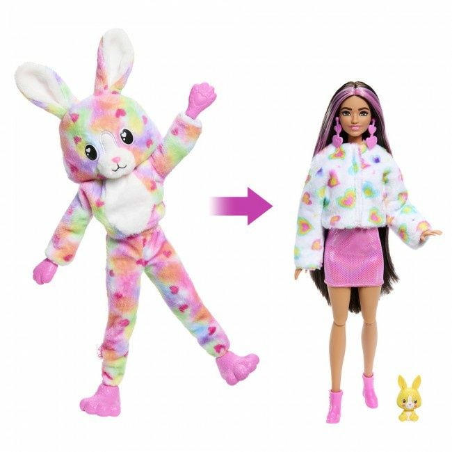 Барби кролик заяц Кукла Barbie "Cutie Reveal" серии "Цветные пушистики