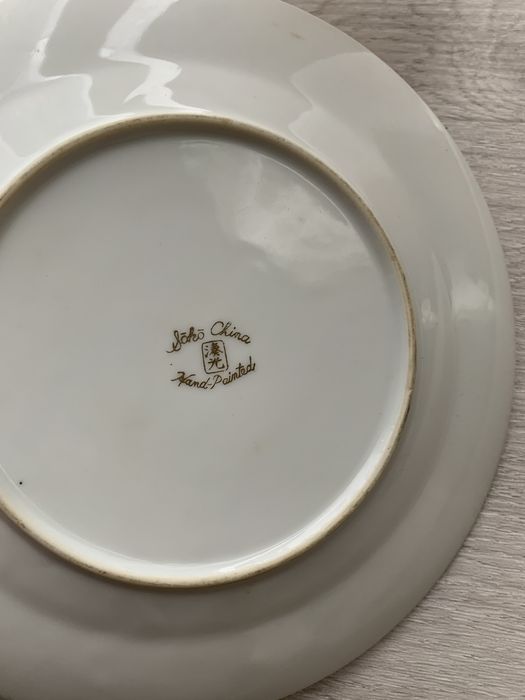 prato de porcelana chinesa pintado a mao