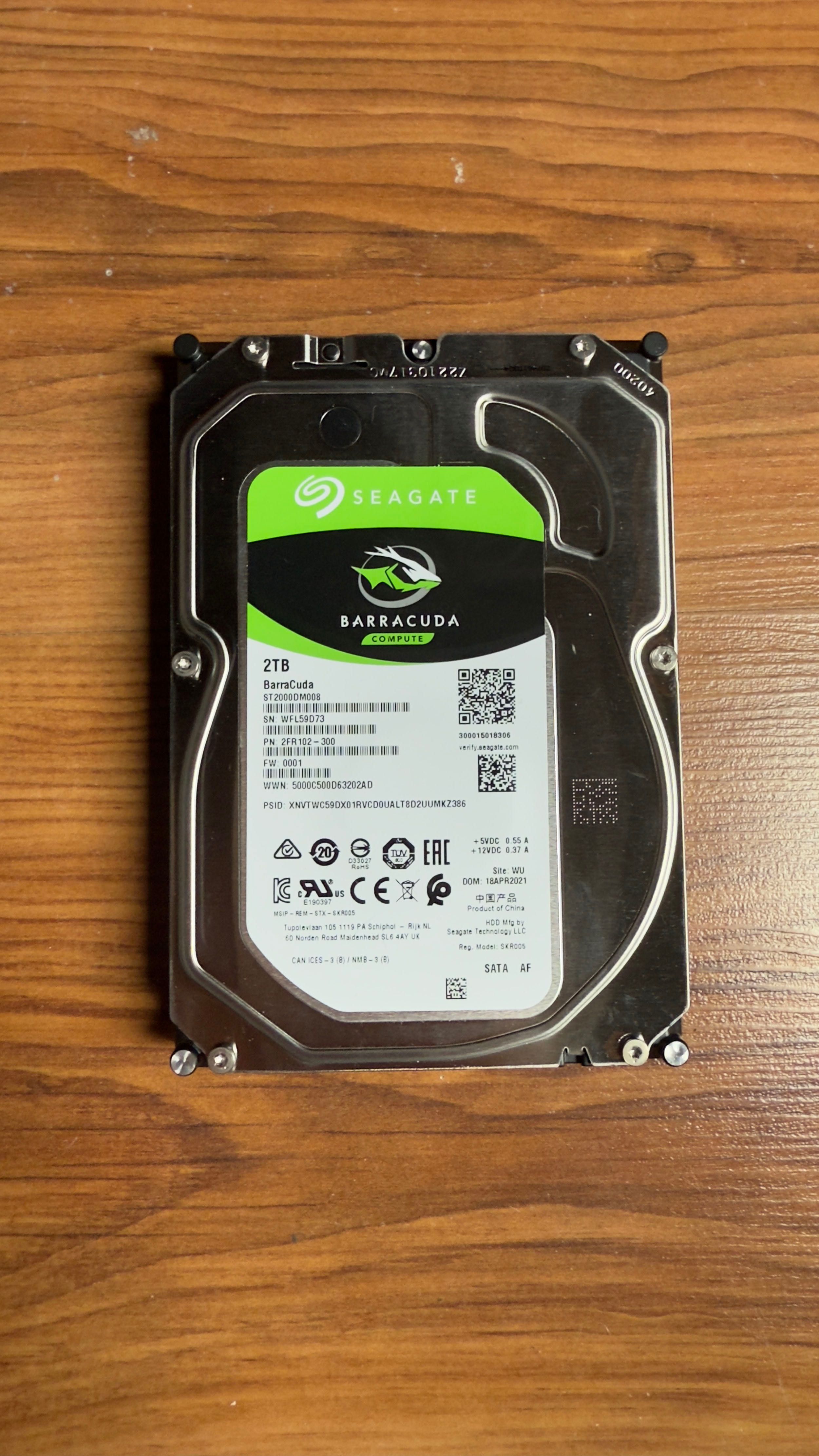 Dysk HDD Seagate BarraCuda ST2000DDM008 - 2TB