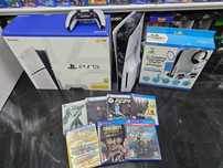 Jak nowa Playstation 5 PS5 SLIM 1TB z napędem ładowarka 7 gier ZAMIANA