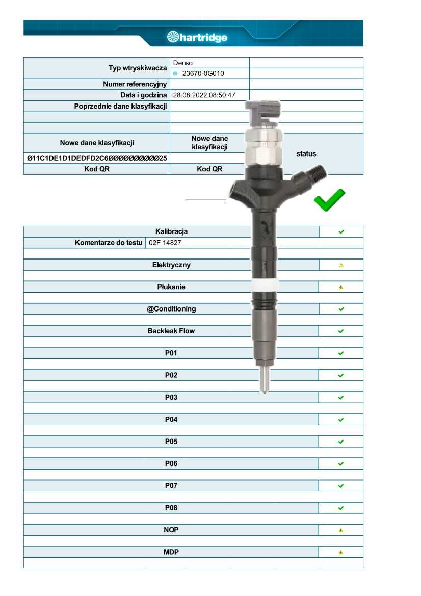 Wtryskiwacze KOMPLET 4 szt Denso 23670-0G010 DCRI107580 TOYOTA 2.0 D4D