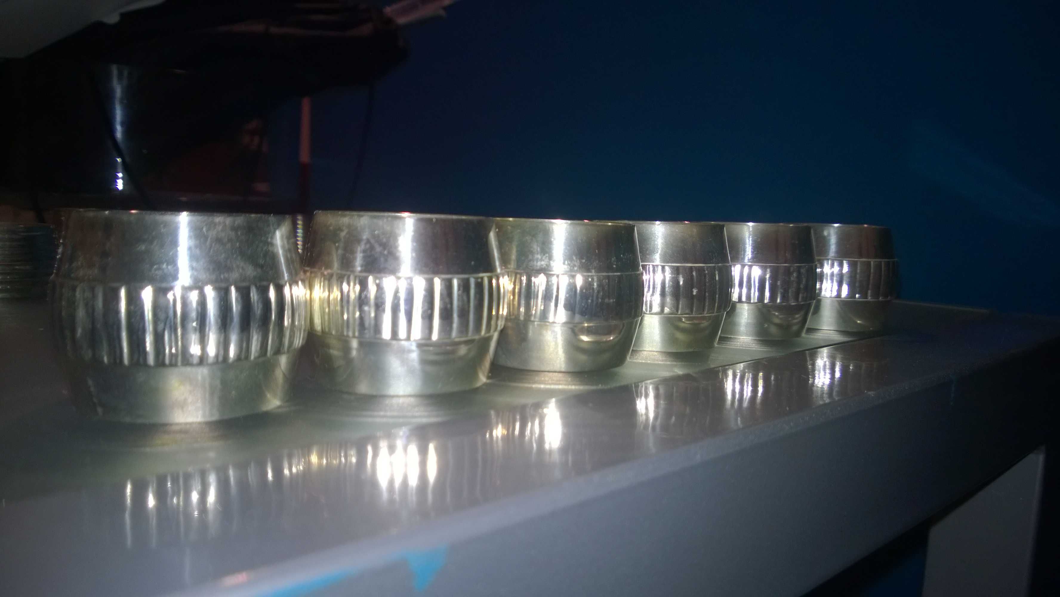 Conjunto 6 argolas para guardanapos ou panos de mesa - prateado
