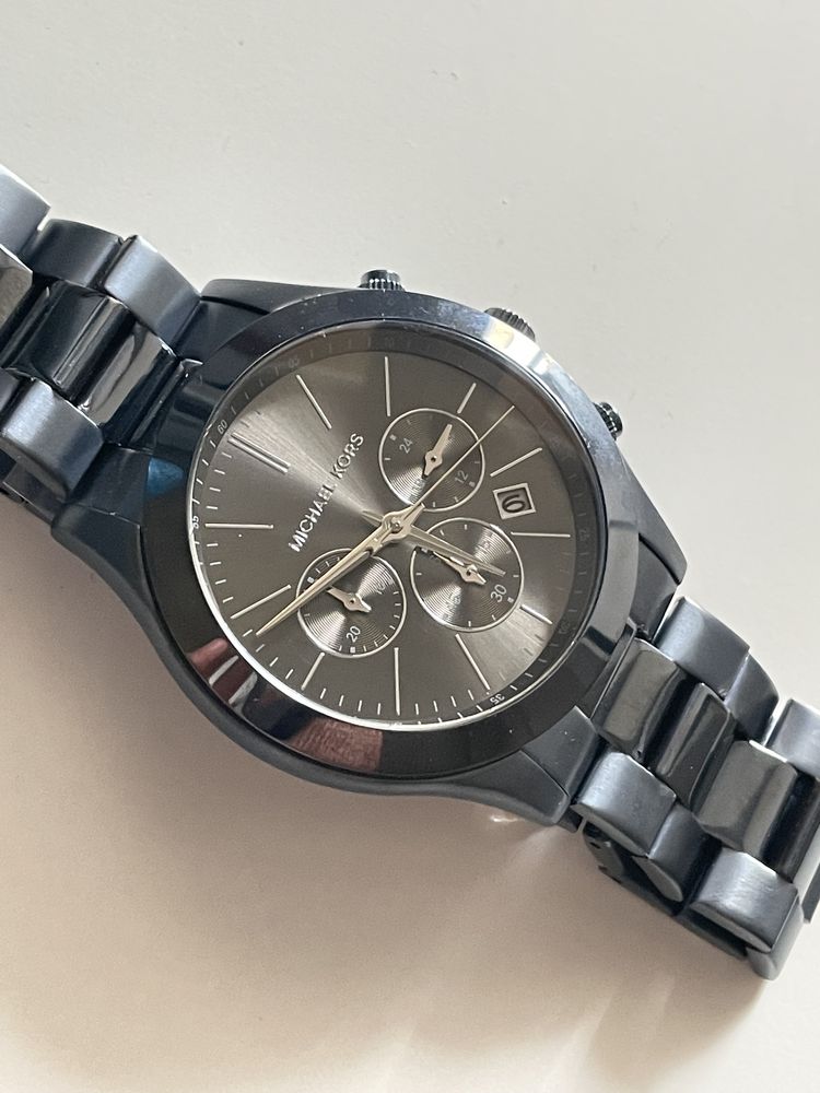 -40%$ Michael Kors MK8918  синие мужские часы хронограф годинник