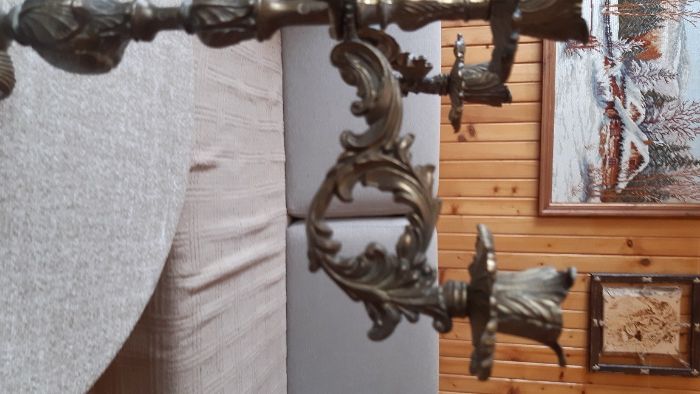 świecznik mosiężny - kandelabr