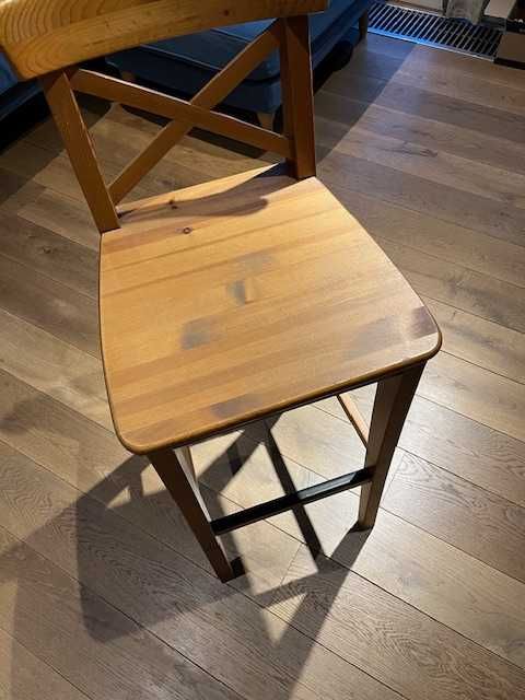 Ingolf Ikea, Stołek barowy z oparciem 74 cm, hoker stan bdb, - Wrocław