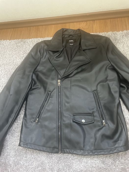 Шкіряна куртка чоловіча Pull&Bear