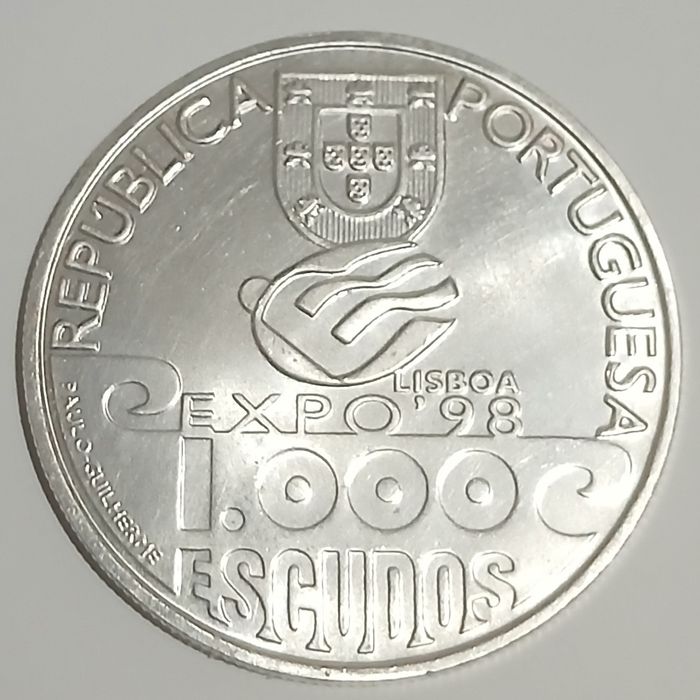 Moedas 1000 escudos portugal prata
