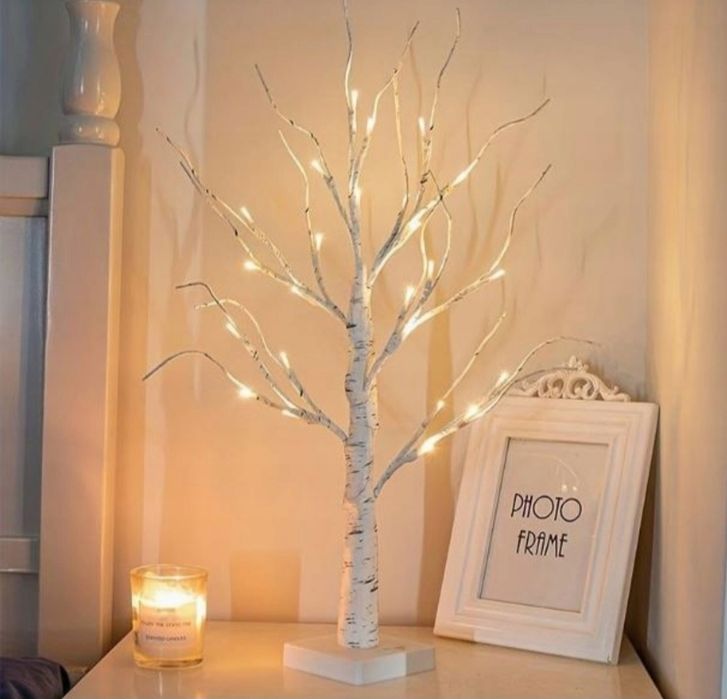 Drzewko Ozdobne Świecące LED Brzoza 60cm