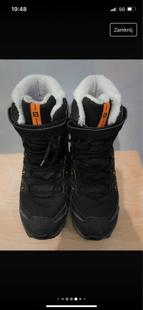 Śniegowce Salomon 36 botki kozaki buty zimowe za kostkę ciepłe