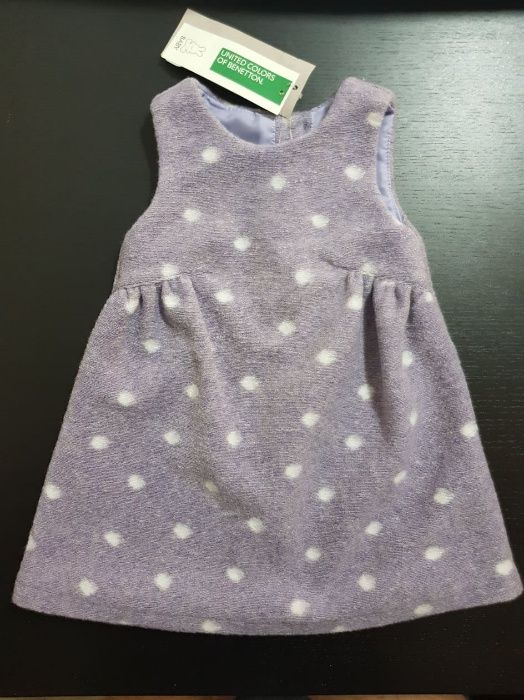 Vestido Benetton p/ bebe (Tam. 3/6 - 62cm) (Novo c/ etiqueta)