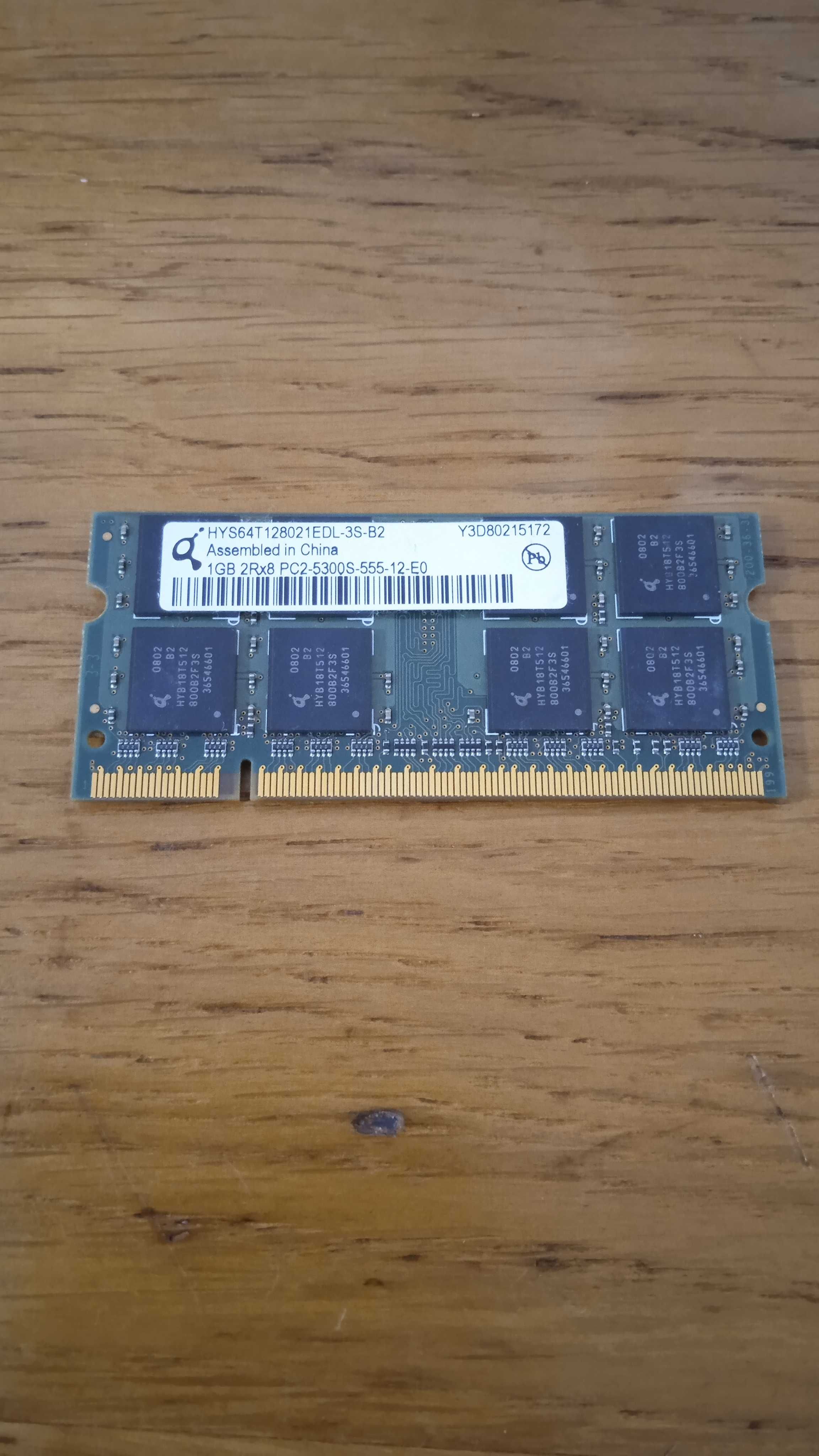 Memórias RAM SODIMM DDR2 para Portáteis 533 / 667 Mhz