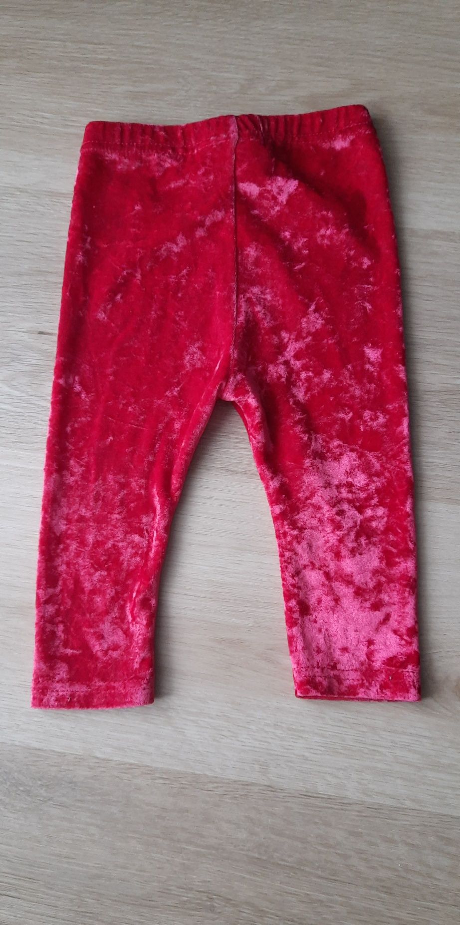 Welurowe legginsy 74 czerwone so cute by pepco