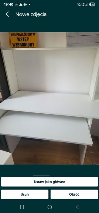Biurko z nadstawką