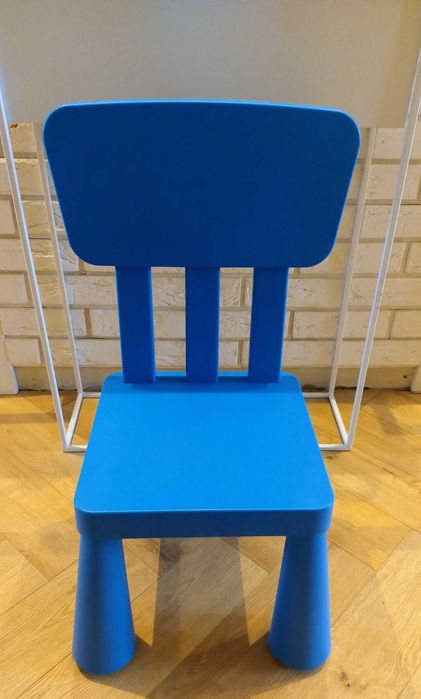 Krzesło dziecięce IKEA MAMMUT – niebieskie, bdb stan