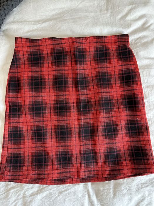 Spódnica w kratę spódniczka mini