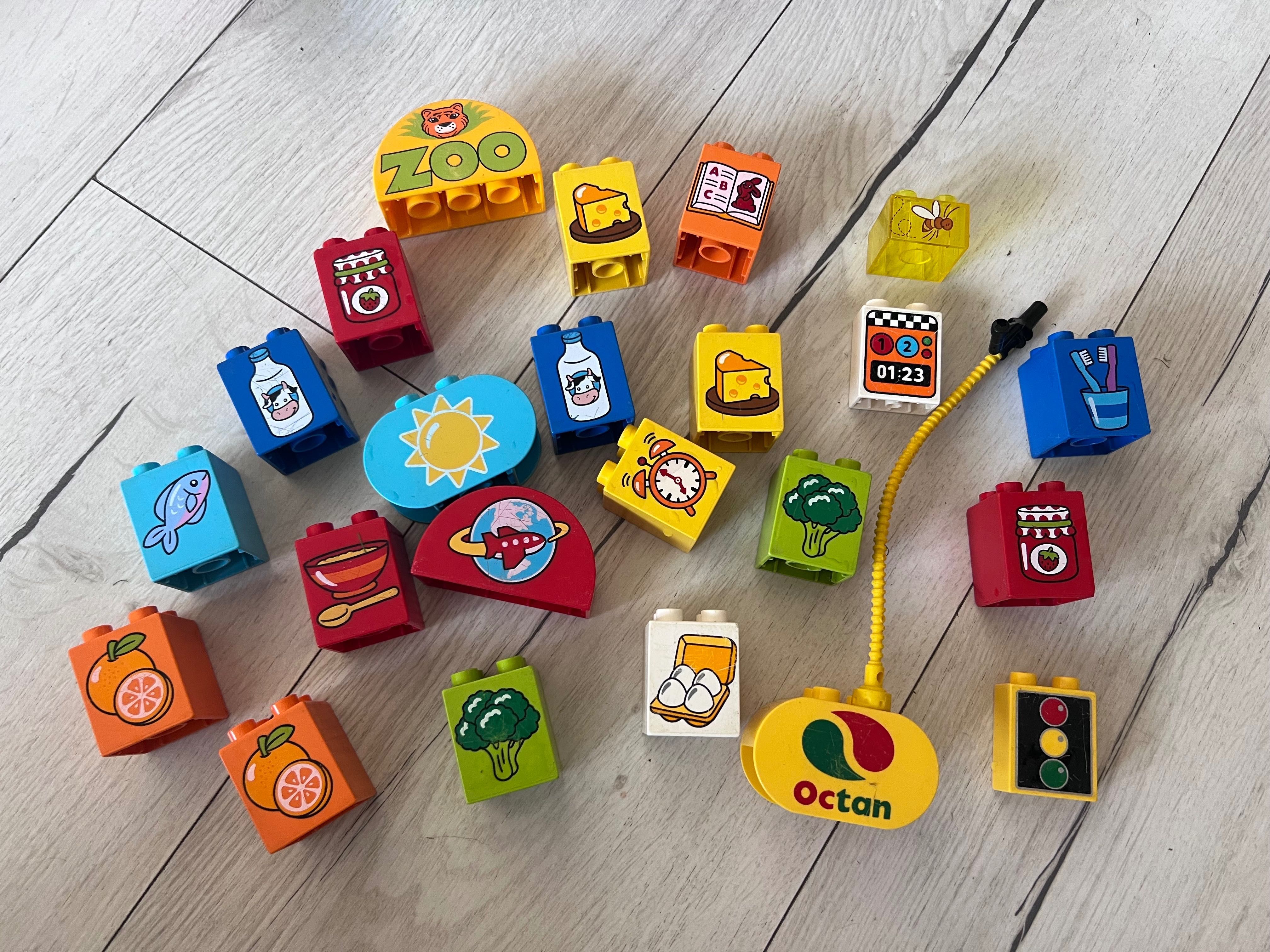 Lego duplo, autka, zoo, Kubuś Puchatek, stacja benzynowa i inne