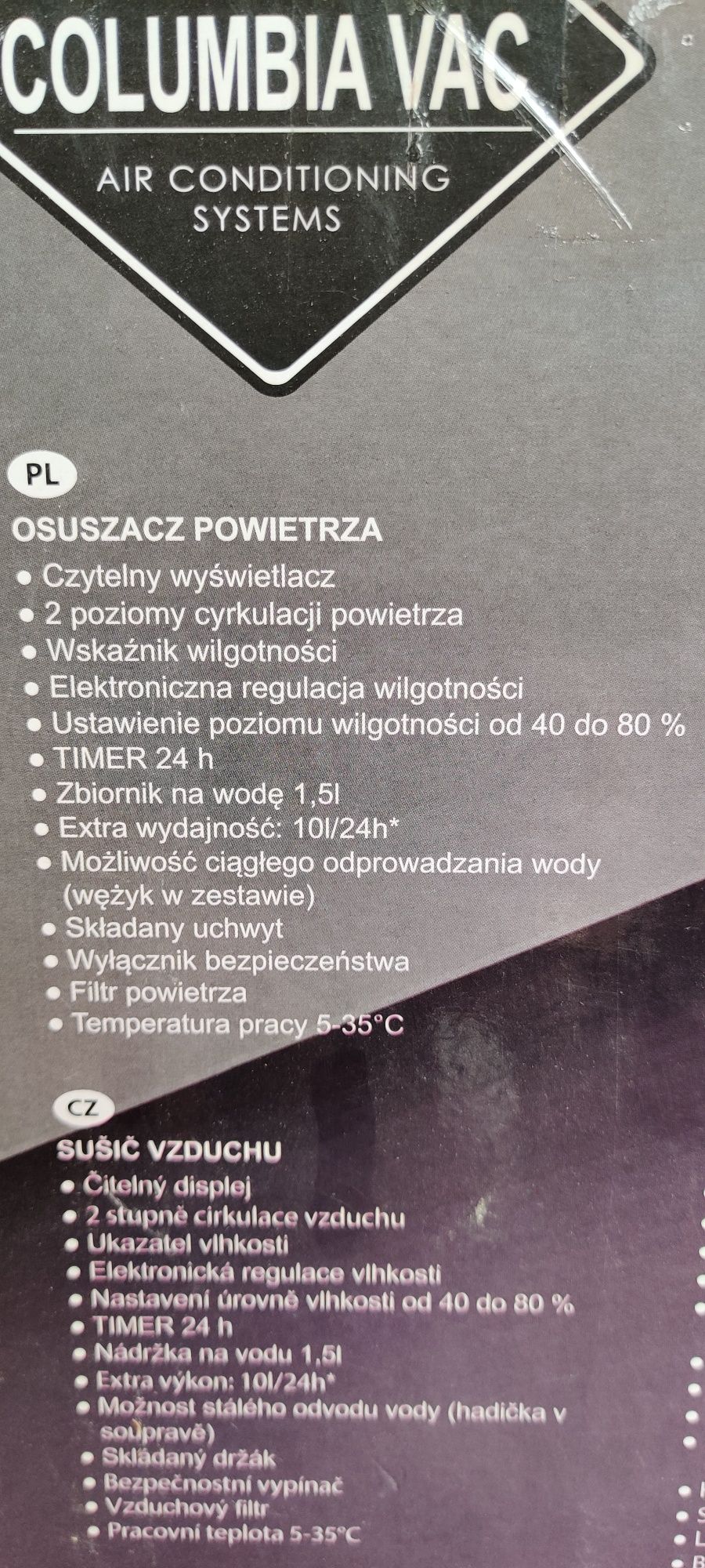 Osuszacz powietrza ColumbiaVac OPC1000 / 210W