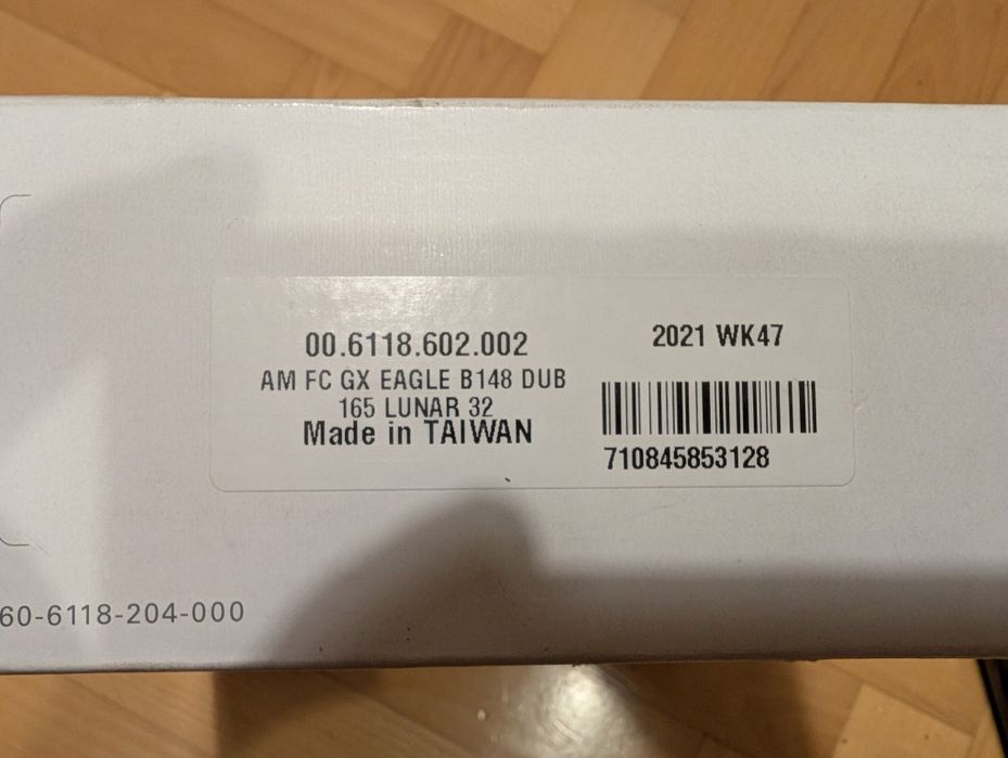 Używana korba Sram GX Lunar 165 bez zebatki