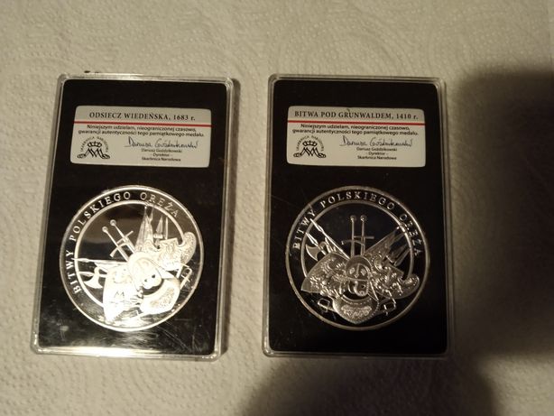 Dwie srebrne monety okolicznoscowe