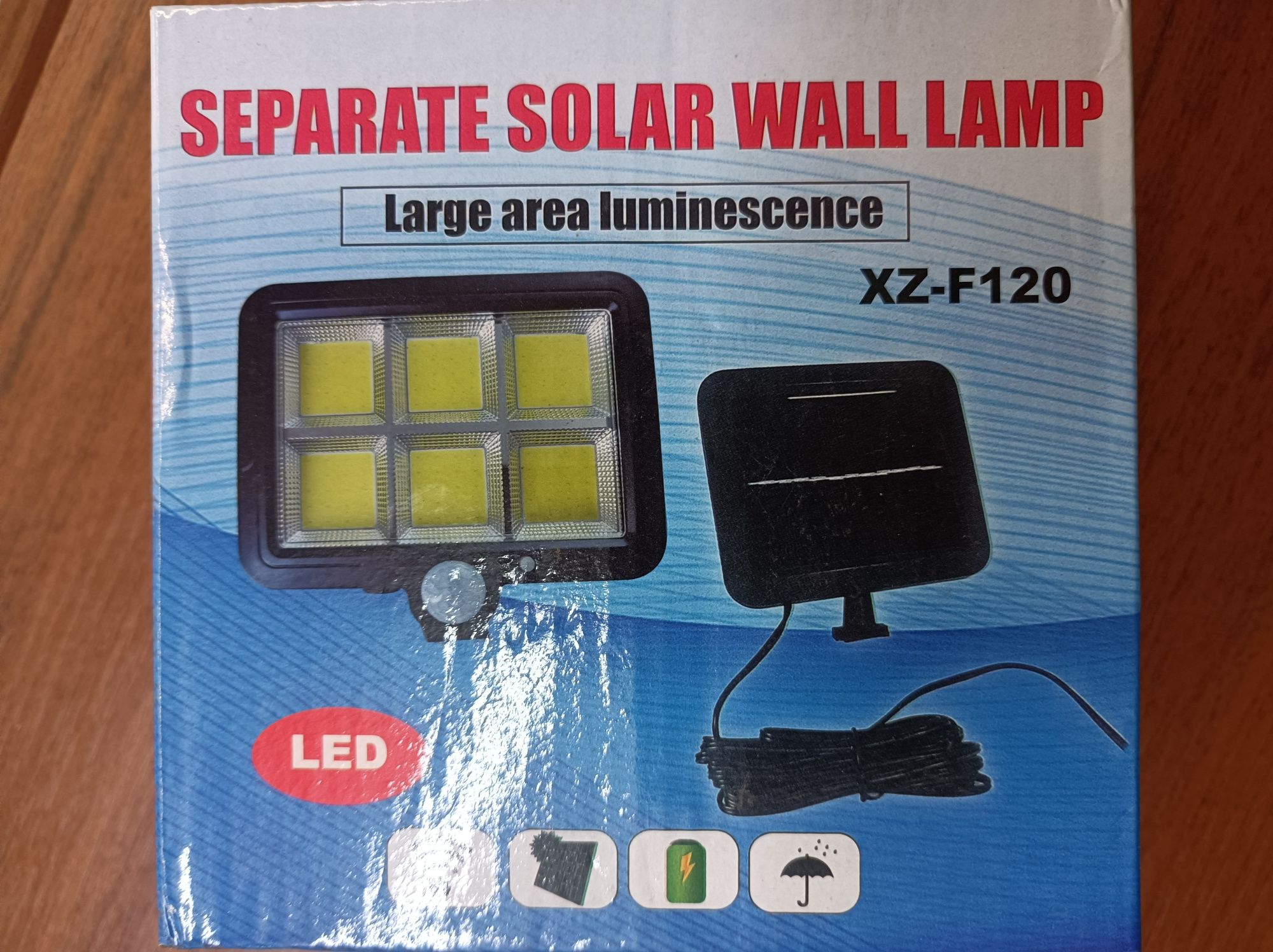 Lampa solarna z kablem