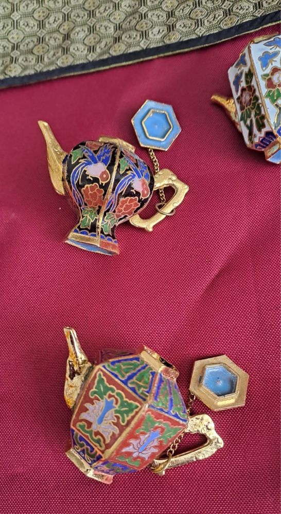 Lote de 6 bules em Cloisonne