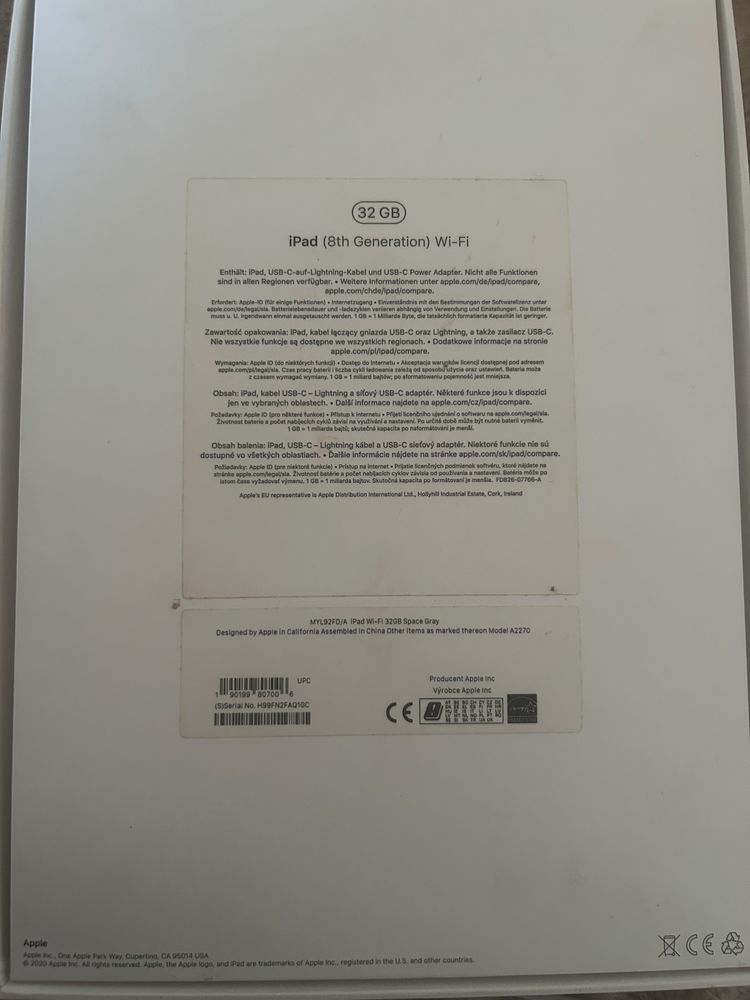 ipad  8 generacji z potwierdzeniem