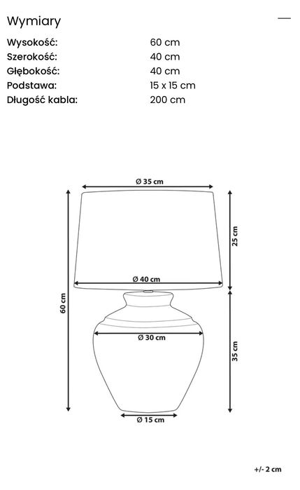 Lampa stołowa biała Belliani nowa