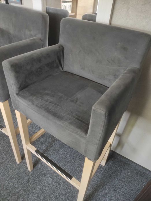 Promocja Zestaw Hokerowy barowy 2 fotel3 grafit tapicerowane wygodne