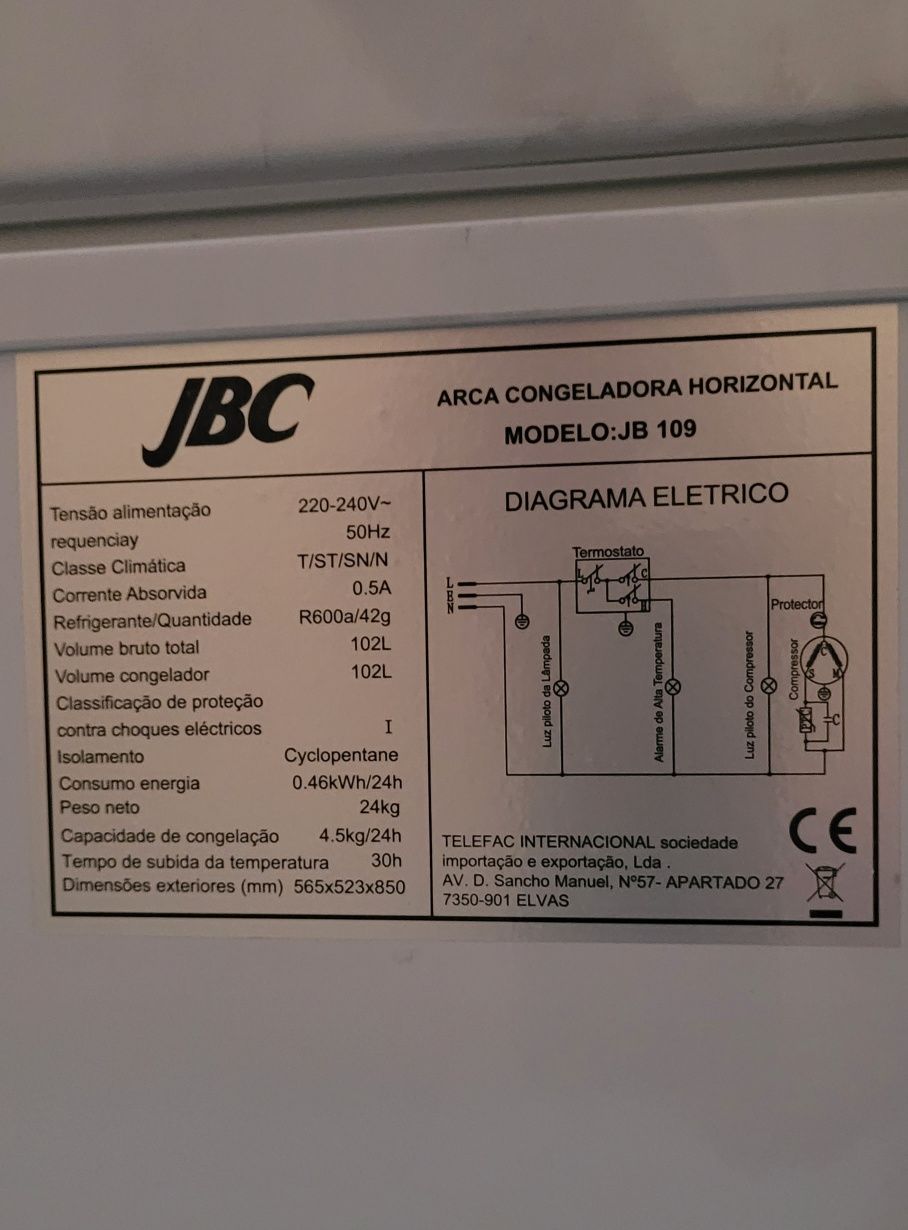 Arca congeladora horizontal JBC