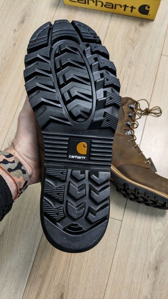 Ботинки Carhartt Men's 8" Waterproof Composite Toe Leather Logger Boot