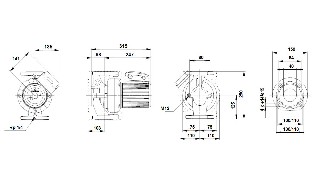 Pompa Grundfos UPS 40-60/2F  400V