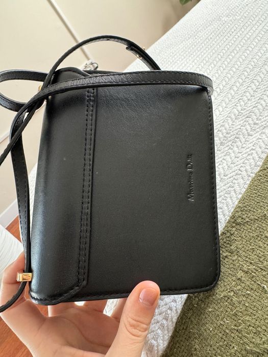 Сумка жіноча чорна базова massimo dutti
