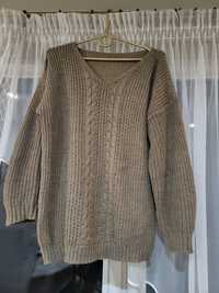 Sweter damski brązowy