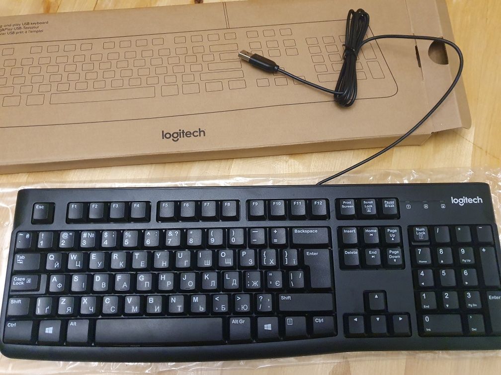 Клавиатура Logitech K120 USB UKR OEM