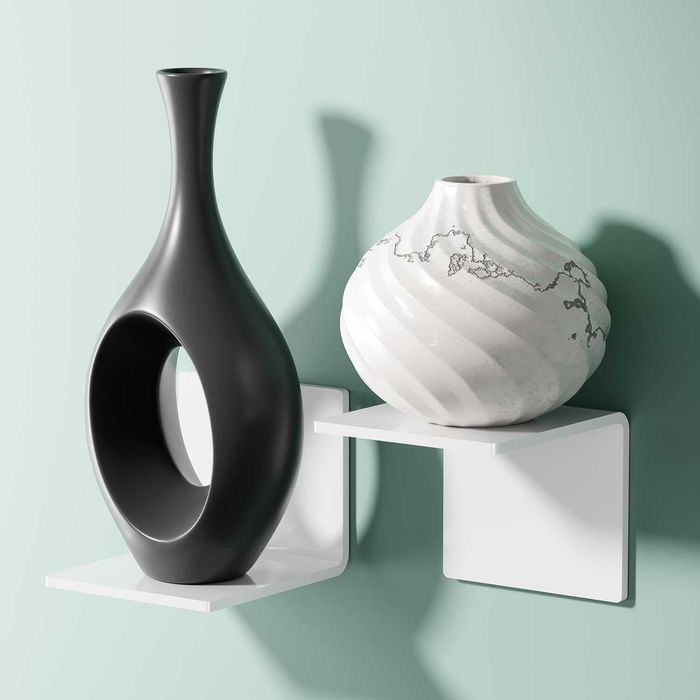 Mała półka ścienna samoprzylepna, 2 szt, mini półki wiszące 10 cm