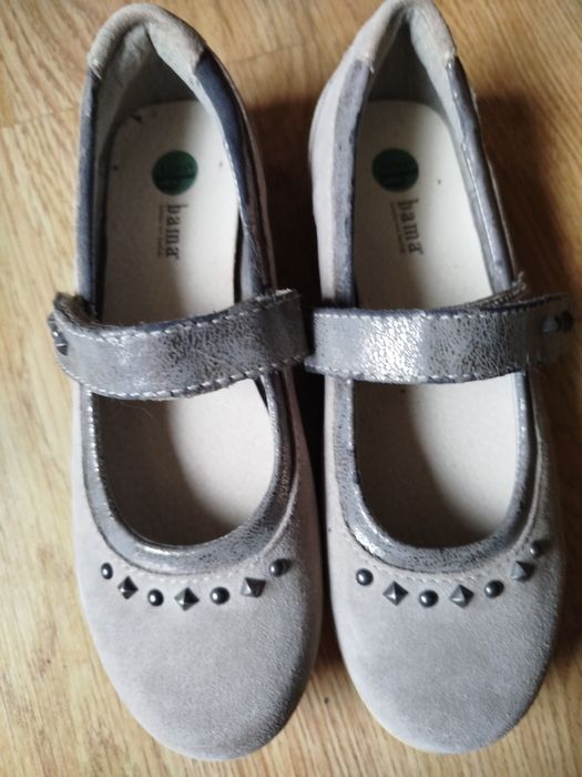 bama popielate czółenka dla dziewczynki rozm.32