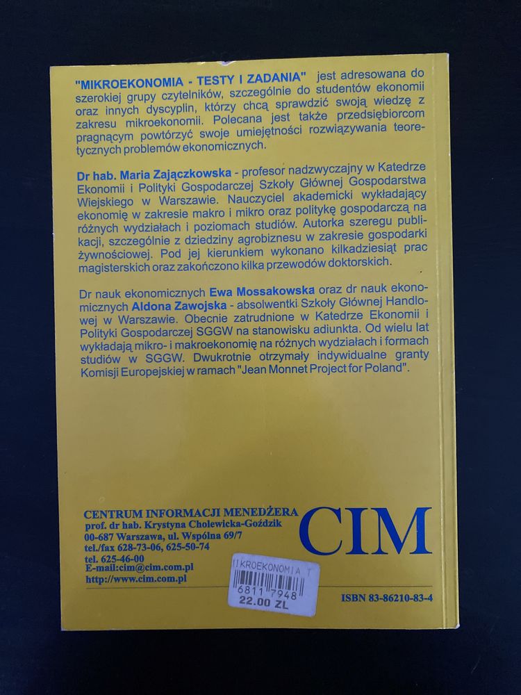 Mikroekonomia testy i zadania