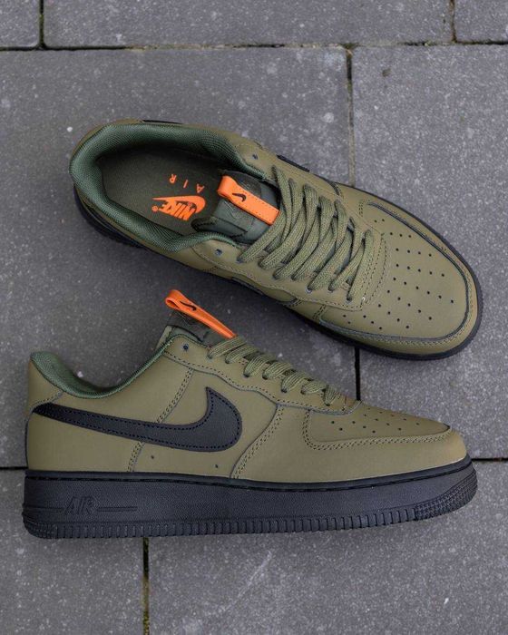Кросівки Nike Air Force 1 07 Low Khaki/Black/Orange premium i96