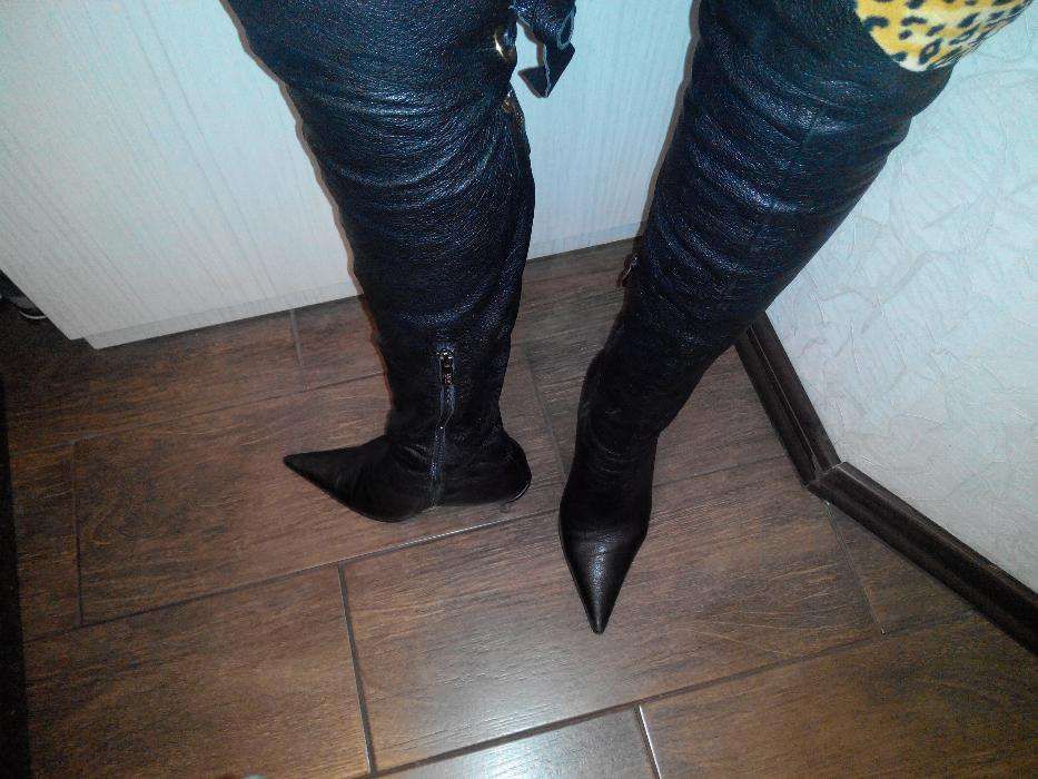 Сапоги зимние ботфорды р.38