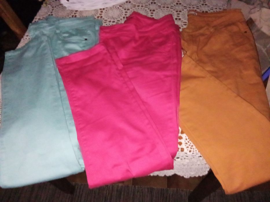 Conjunto de 3 calças ganga de mulher